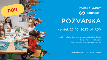 Čtvrtek 23. 10. 2025 Od 950 1000 Dětmi Komentovaná Prohlídka Školy 1030 Návštěva Hodin 1130 Povídání S Dětmi A Průvodci